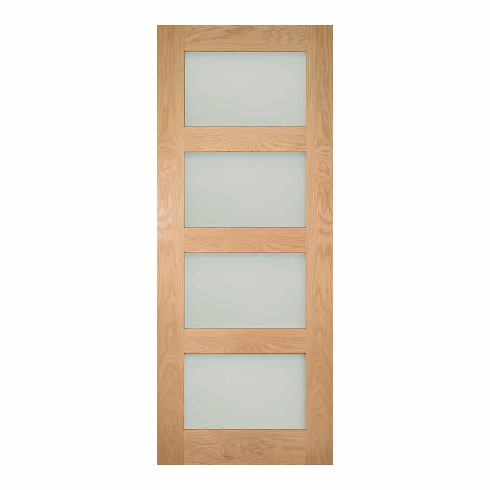 Coventry Oak 4L Frosted Glazed – Prefinished Internal Door