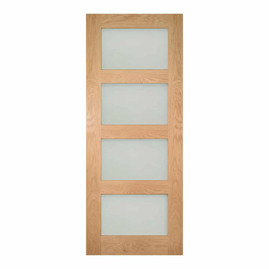 Coventry Oak 4L Frosted Glazed Internal Door
