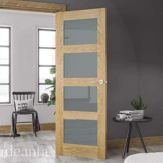 Coventry Oak 4L Frosted Glazed – Prefinished Internal Door
