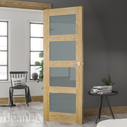 Coventry Oak 4L Frosted Glazed Internal Door
