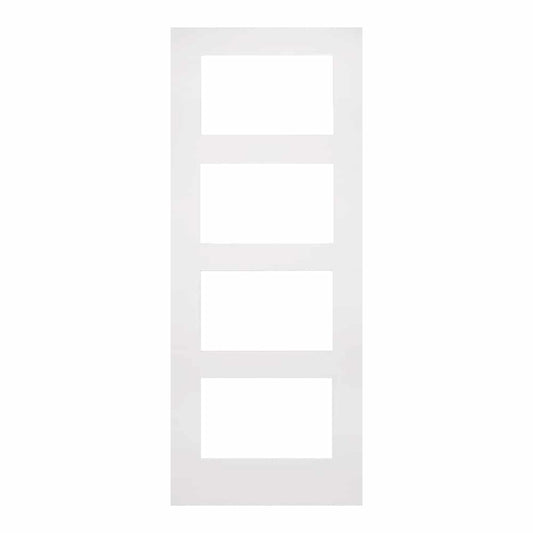 Coventry 4L Clear Glazed– Primed Internal Door