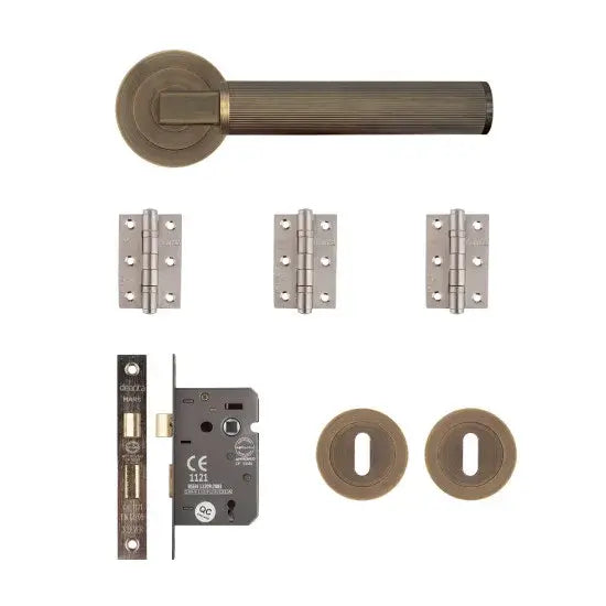 Delphi Mortice Kit Matt Antique Brass