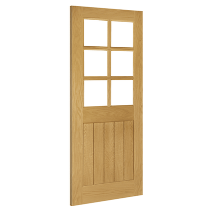 Ely Oak 6L Glazed Internal Door