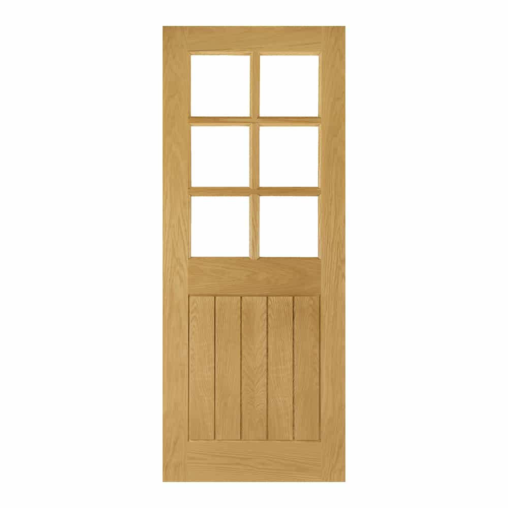 Ely Oak 6L Glazed Internal Door