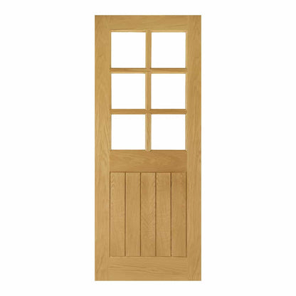 Ely Oak 6L Glazed Internal Door