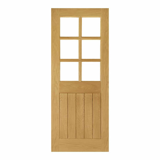 Ely Oak 6L Glazed Internal Door