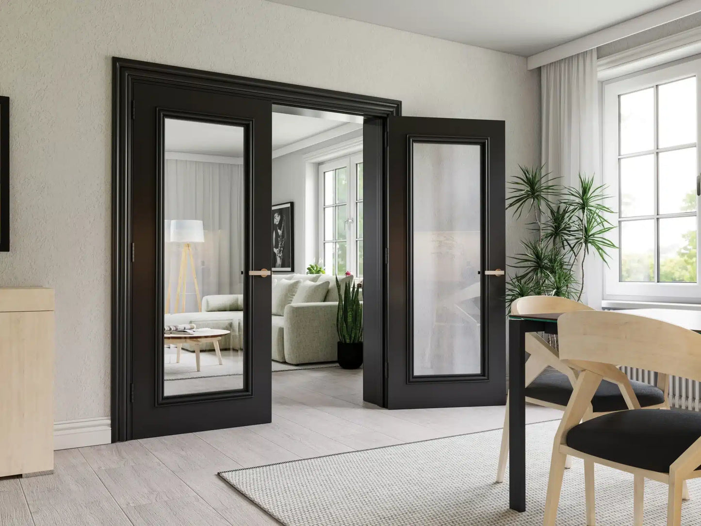 Blenheim Black Prefinished Bevelled Glazed