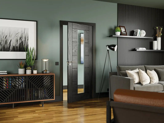 Seville Brushed Black Oak Glazed 1 Lite
