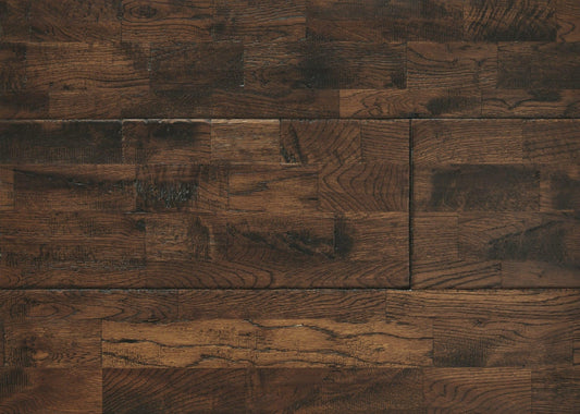 Finger Jointed Solid Oak Handscraped & Lacquered