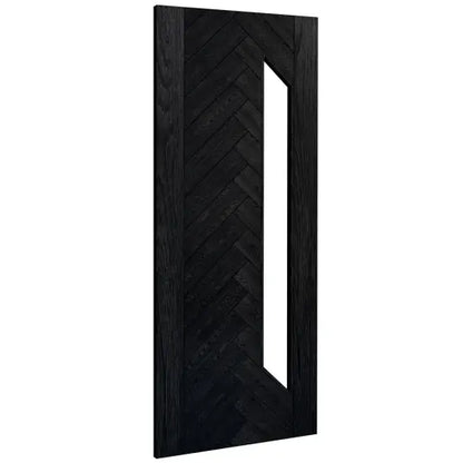 Fontaine Brushed Black Oak Glazed Prefinished Internal Door