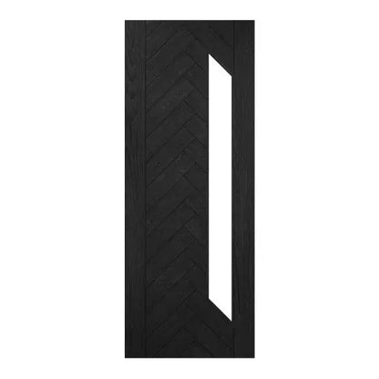 Fontaine Brushed Black Oak Glazed Prefinished Internal Door