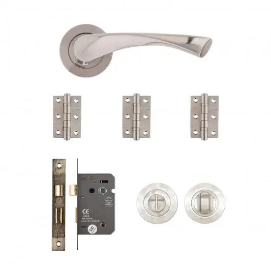 Fortuna Bathroom Kit Satin Nickel Finish