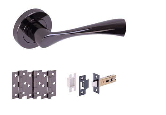 Zena Black Nickel Lever Hardware Pack