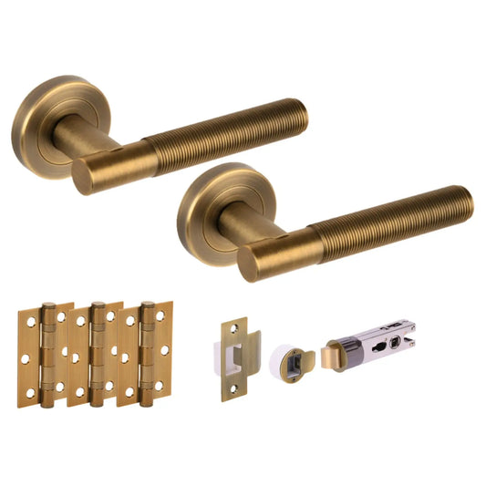 Halo Matt Bronze Bullet Latch Lever Hardware Pack