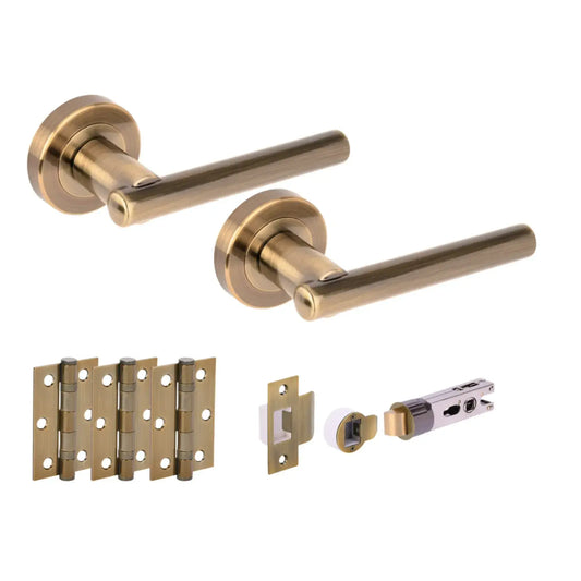 Solus Antique Bronze Bullet Latch Lever Hardware Pack