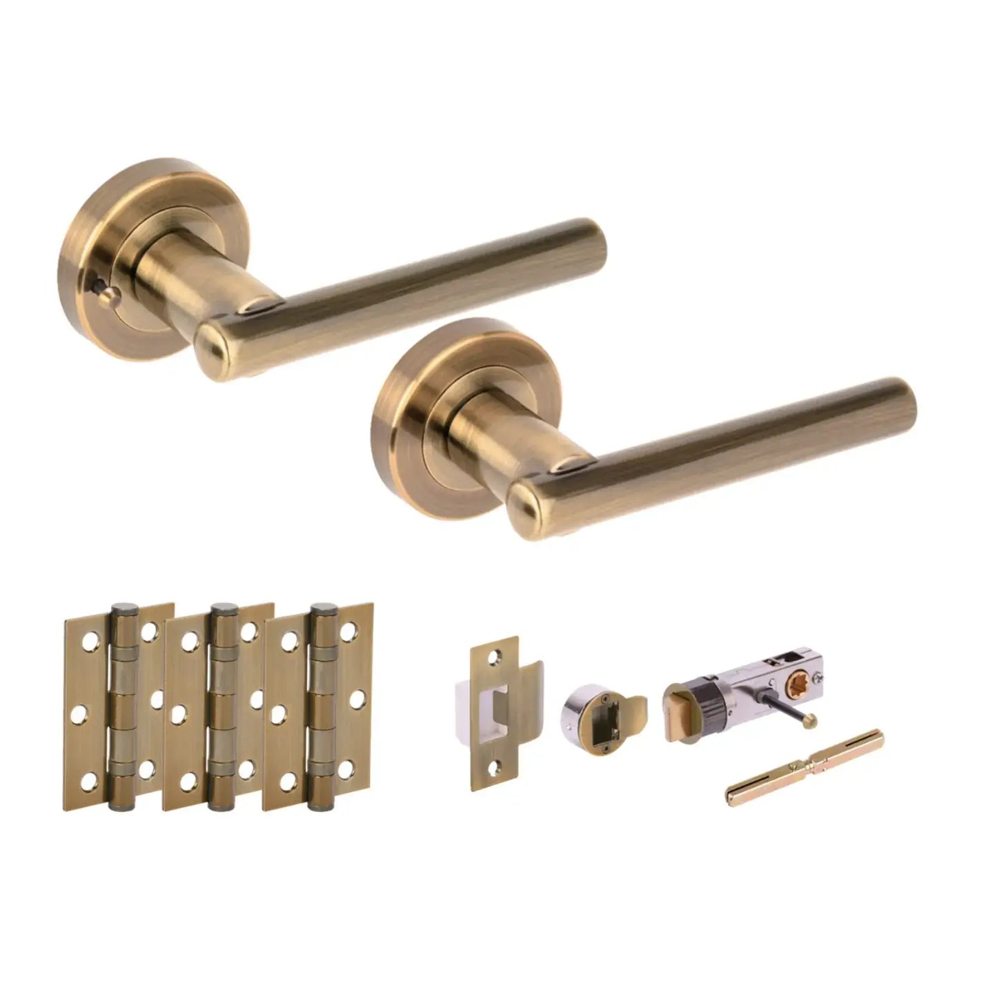 Solus Antique Bronze Bullet Latch Privacy Hardware Pack