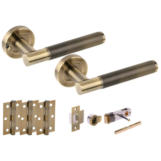Evo Antique Bronze Bullet Latch Privacy Hardware Pack