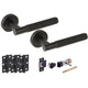 Evo Matt Black Bullet Latch Privacy Hardware Pack