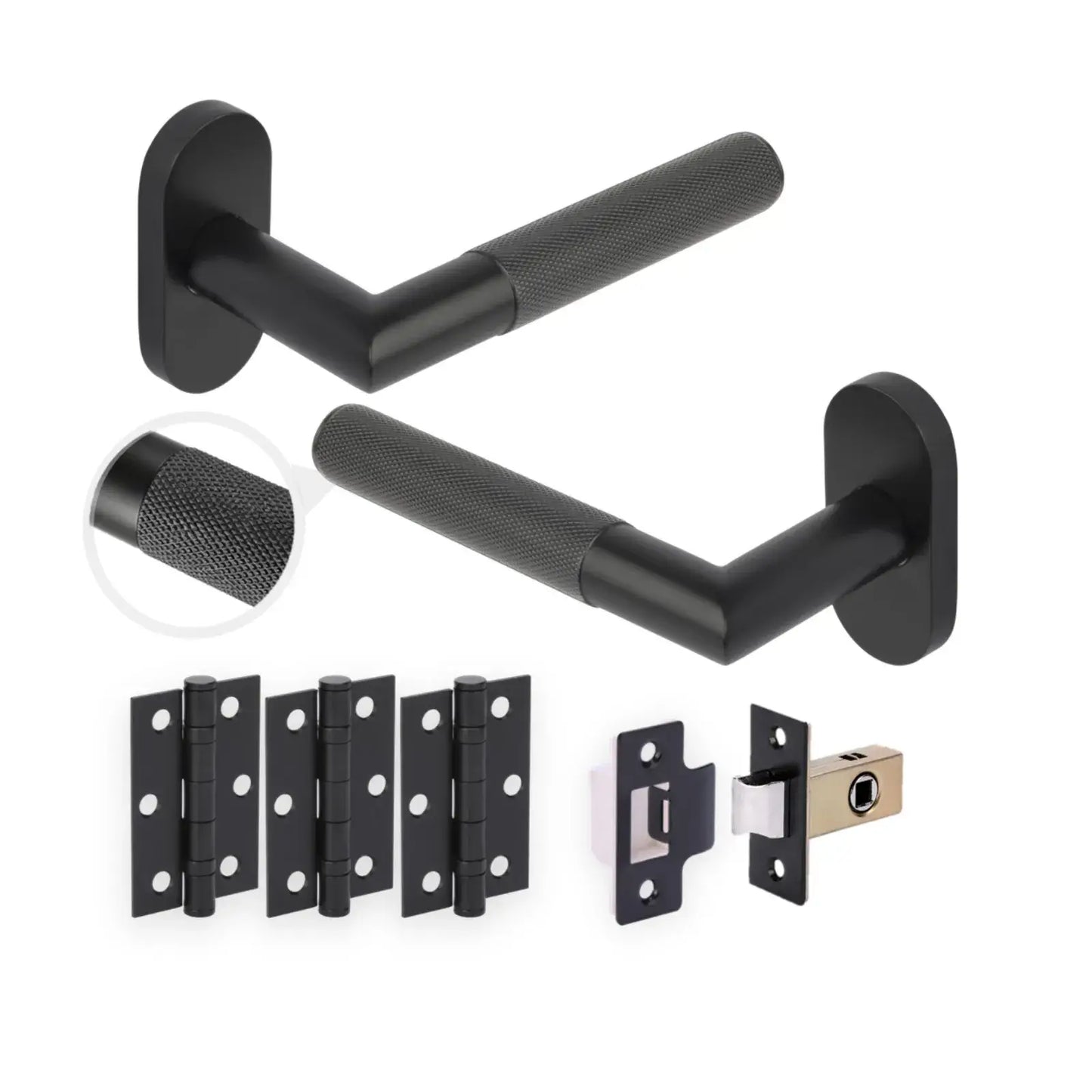 Urban Apex 19mm Knurled Lever Door Handle Set