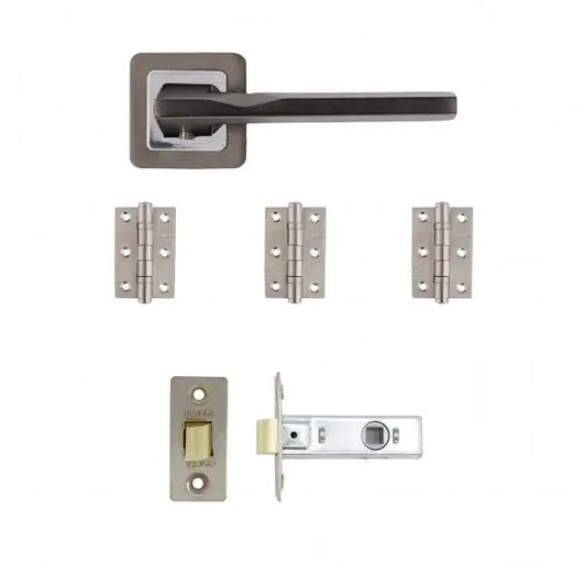 Hadrian Latch Kit Matt Satin Black Finish