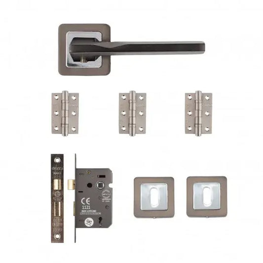 Hadrian Mortice Kit Matt Satin Black Finish