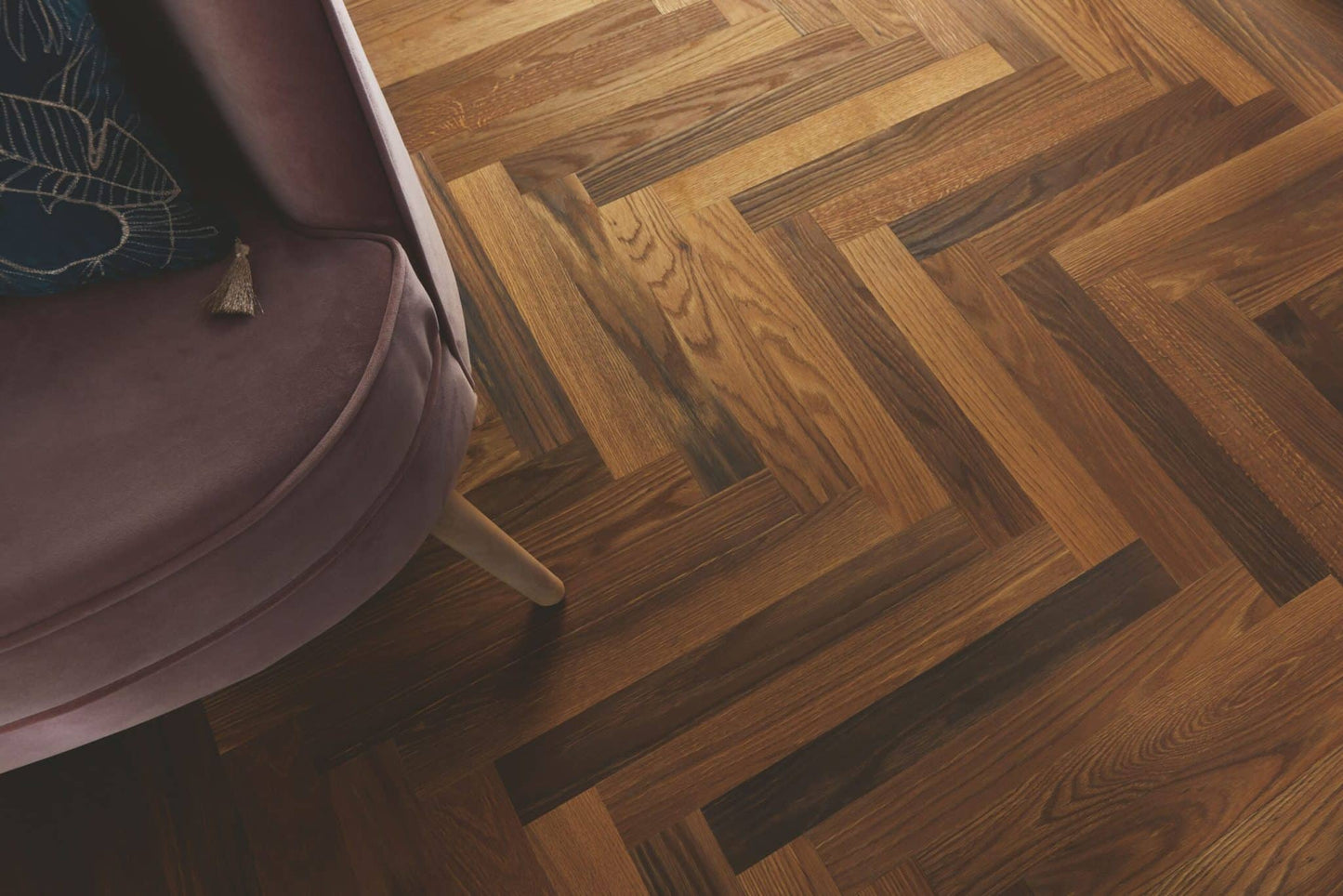 Harlesden Smoked Oak Herringbone