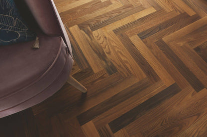 Harlesden Smoked Oak Herringbone