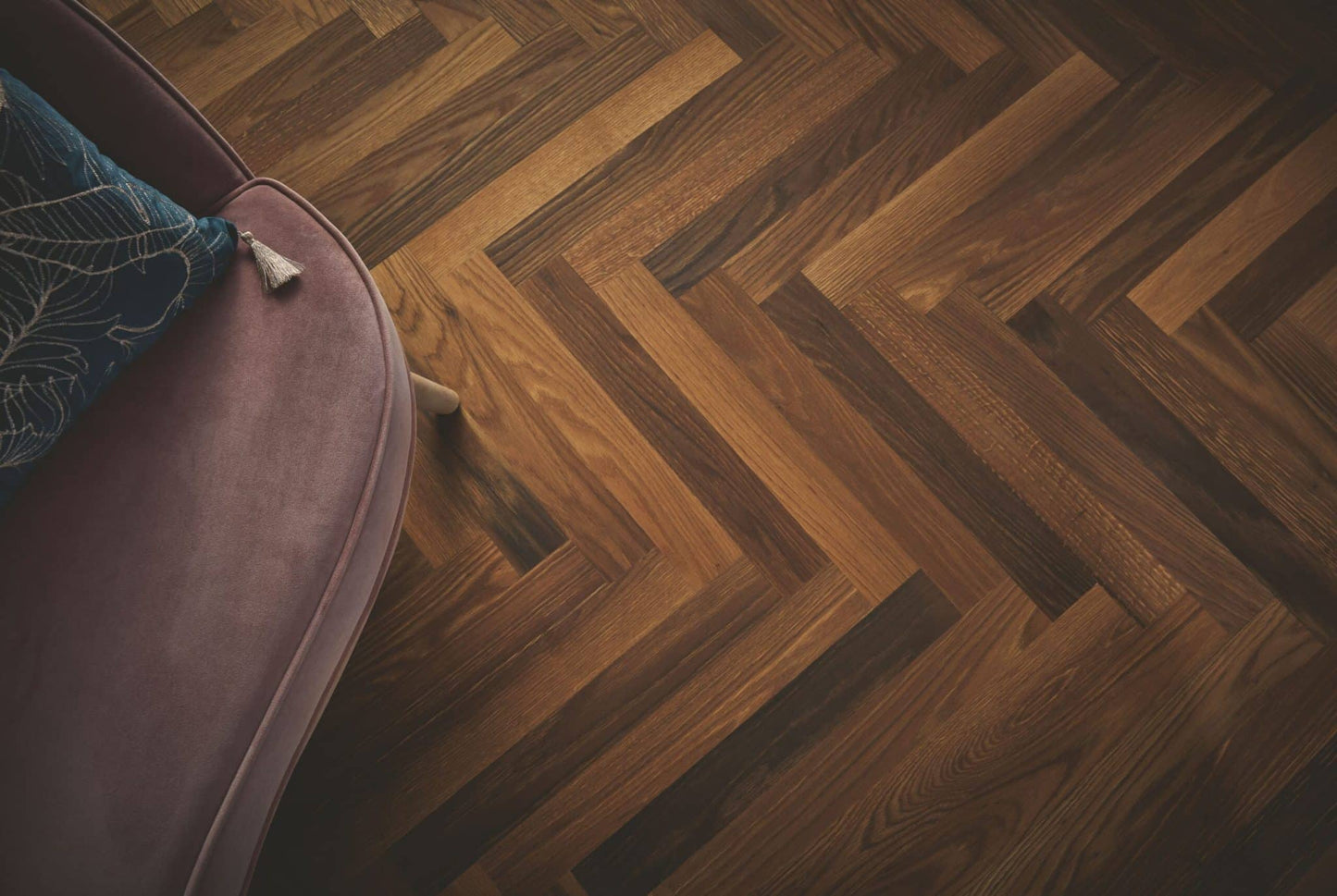 Harlesden Smoked Oak Herringbone
