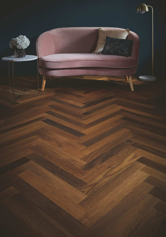 Harlesden Smoked Oak Herringbone