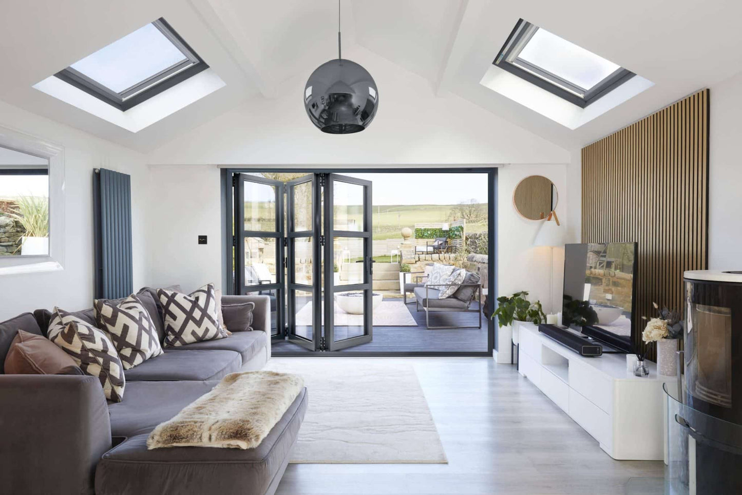 Aluvu Grey Heritage External Bi-Fold Doors