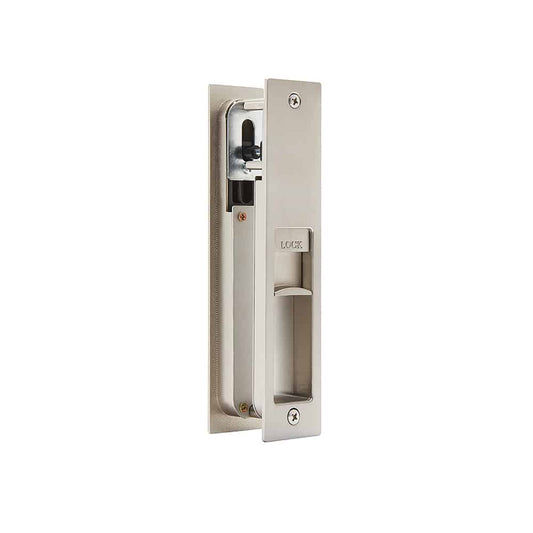 Gemini Satin Chrome Pocket Door Privacy Sliding Lock
