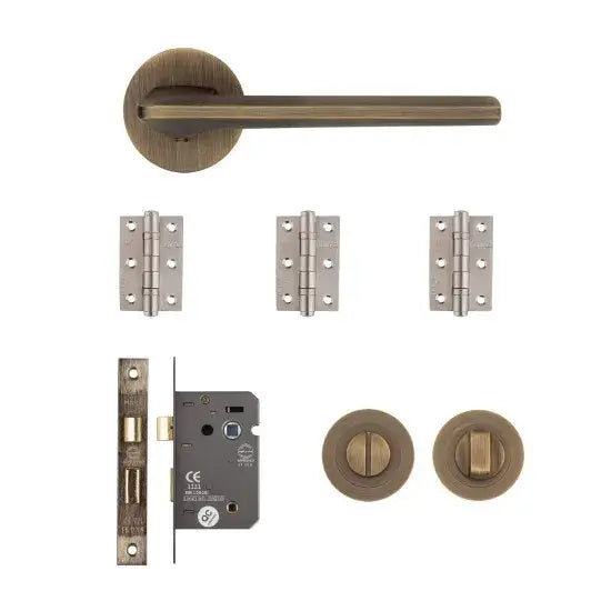 Ithaca Bathroom Kit Matt Antique Brass