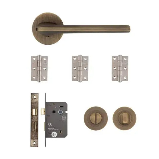 Ithaca Bathroom Kit Matt Antique Brass