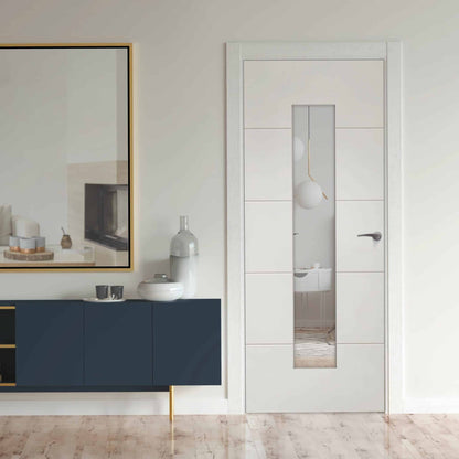 4 Line Horizontal Glazed – Primed Internal Door