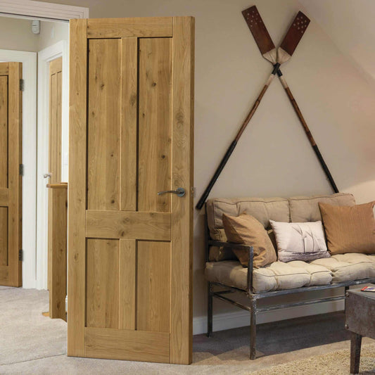 Rustic Oak 4 Panel – Prefinished Internal Door