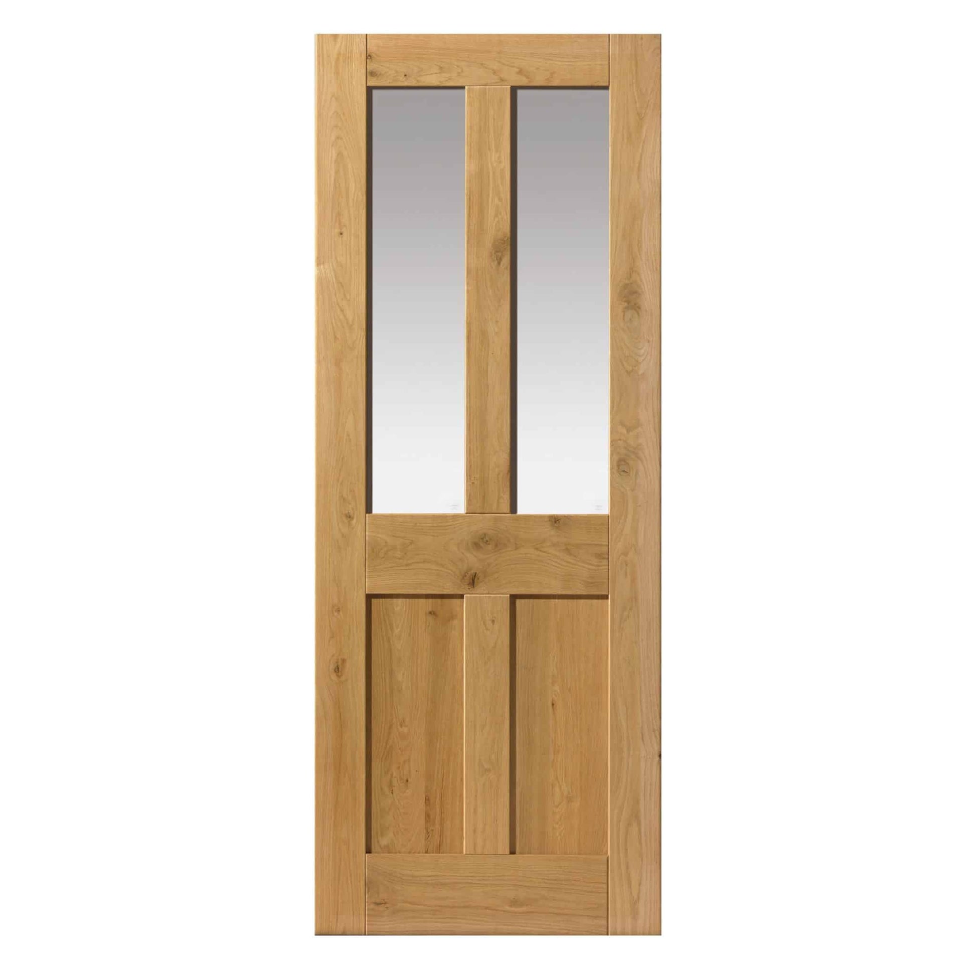 Rustic Oak 4 Panel Glazed – Prefinished Internal Door