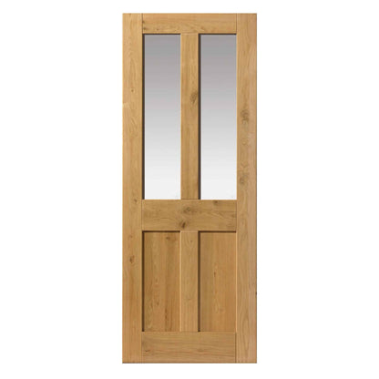 Rustic Oak 4 Panel Glazed – Prefinished Internal Door