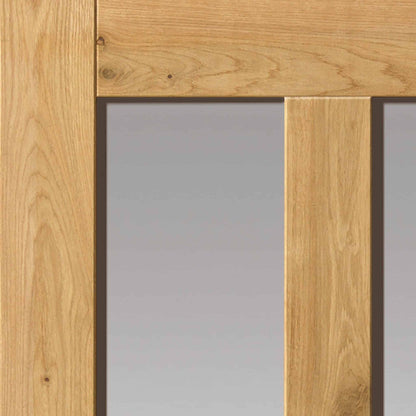 Rustic Oak 4 Panel Glazed – Prefinished Internal Door