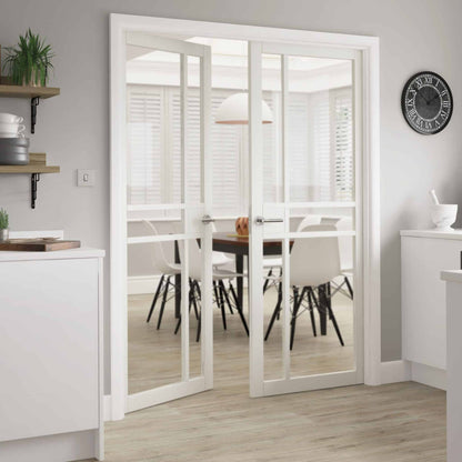 City White Clear Glass – Prefinished Internal Door