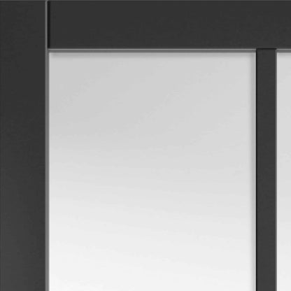 Civic Black Clear Glass Internal Door