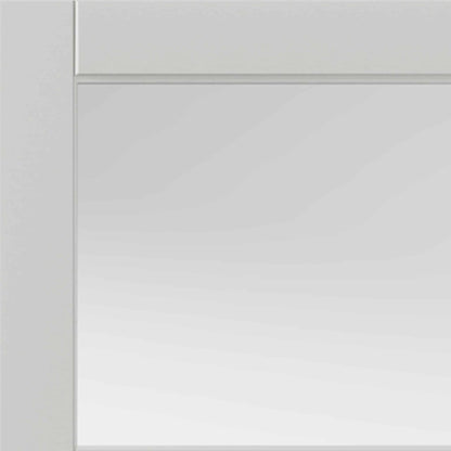 Metro White Clear Glass Internal Door