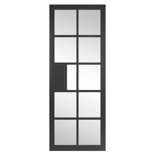 Plaza Black Clear Glass Internal Door