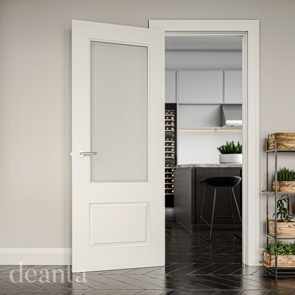 Madison Clear Bevelled Glazed – Primed Internal Door