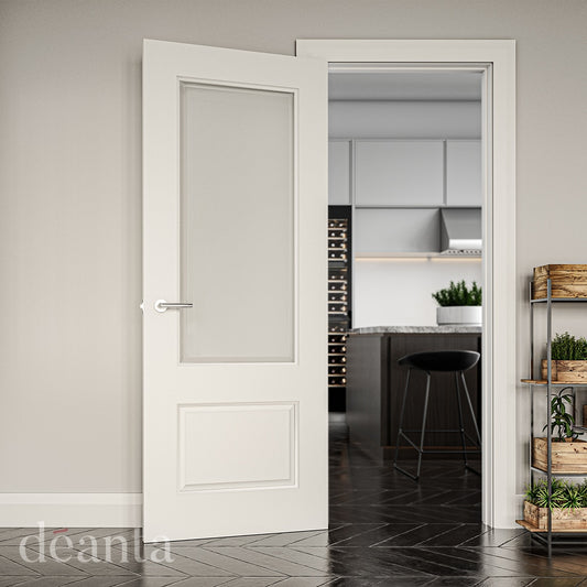 Madison Clear Bevelled Glazed – Primed Internal Door
