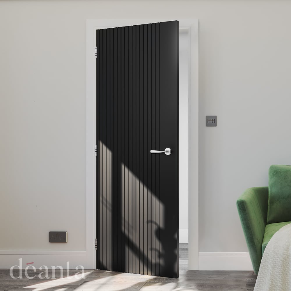 Malmo Black Prefinished Internal Door