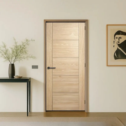 Horizontal 5P V Groove Oak Door