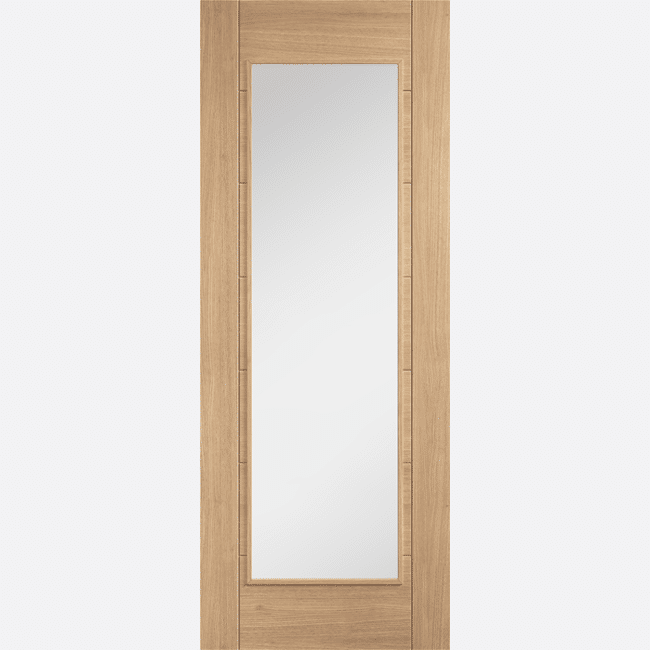 Carini 1L Clear Glazed Prefinished Oak Door