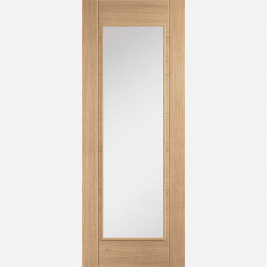 Carini 1L Clear Glazed Prefinished Oak Door