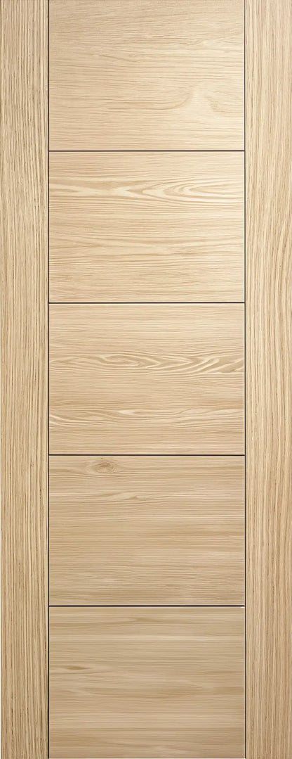 Horizontal 5P V Groove Oak Door