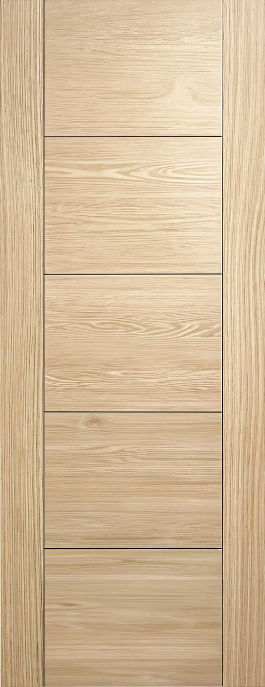 Horizontal 5P V Groove Oak Door